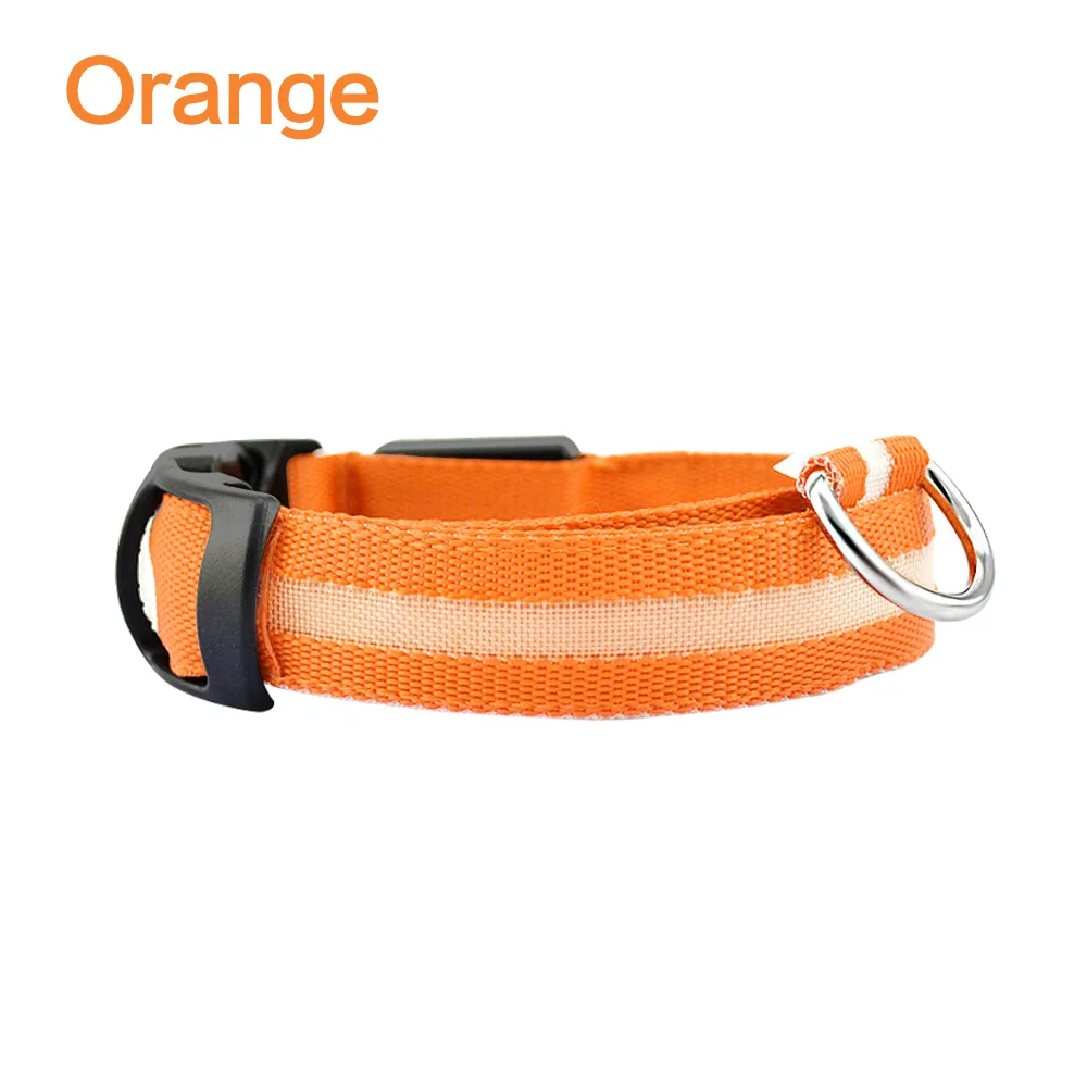 Orange Ночной мигающий индикатор светящийся ошейник для домашних животных светящийся свет светится в темноте для кошки собаки анти-потеря/Избегайте автомобильной аварии ошейник лампа - Испускаемый цвет: Orange
