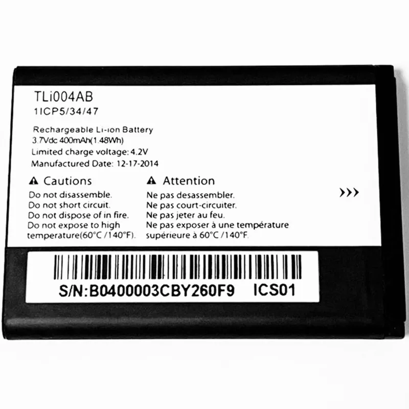 3 7 V 400 мА/ч TLi004AB для ALCATEL Работает с любым оператором OT-2010 OT-2010D OT-2010X OT-2012D OT-356 OT-665X MO04