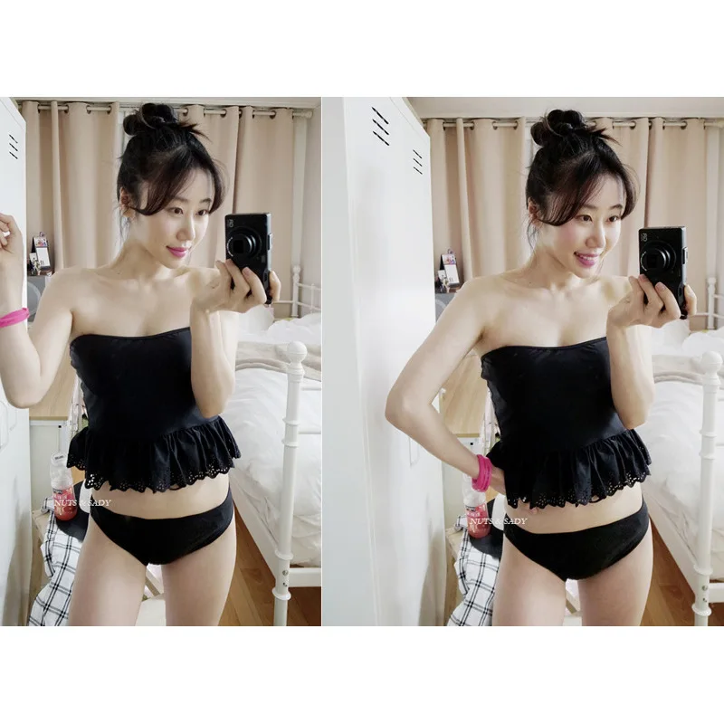 

2018 South Korea WOMEN'S Swimsuit Push up Underwire Small Bust Bikini Belly Covering Slimming Slim Fit Boxer WOMEN'S Swimsuit