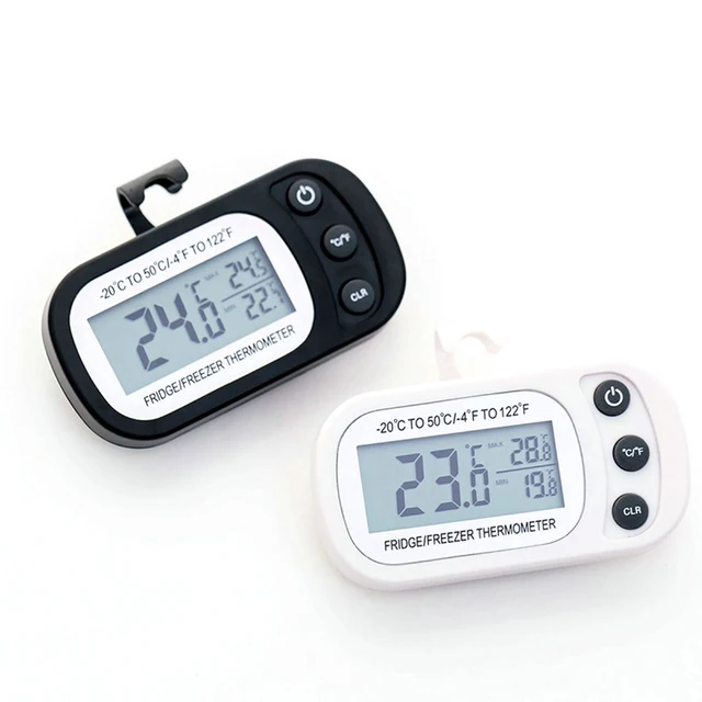 Mini Digitális Elektronikus Hűtőszekrény Hőmérő Lcd Képernyő Fagyasztó Hőmérséklete Magas És Alacsony -20 ° C -Os 50