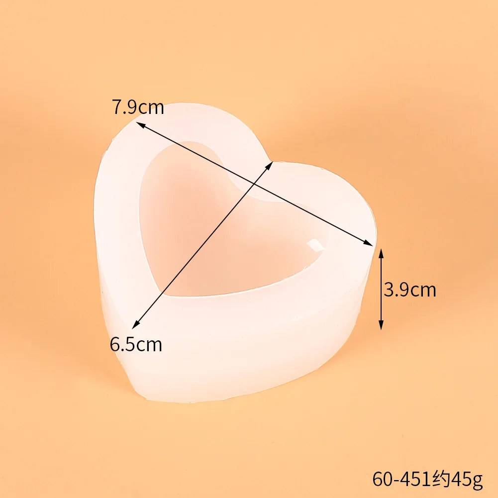 1 / 3Pcs Heart Shape Silicone Mold