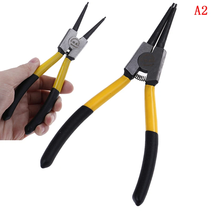 1pc-A2 1 шт. 1 м/" набор стопорных колец, плоскогубцы, изогнутый прямой наконечник, стопорное кольцо, комбинированный стопорный зажим, механические инструменты - Цвет: 1pc-A2