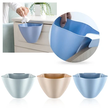 

2020 New PP Material Hanging Type Trash Can Originality Kitchen Cupboard Door Plastic Desktop Garbage Accept Box Home Furnishing
