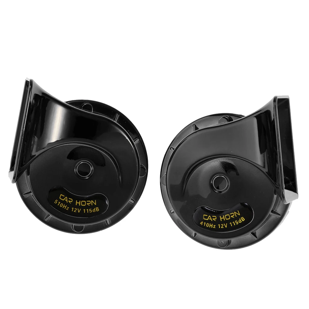 1 Pair 12V Car Truck Horns 110DB Loud Dual-tone Snail Electric Air Horns
