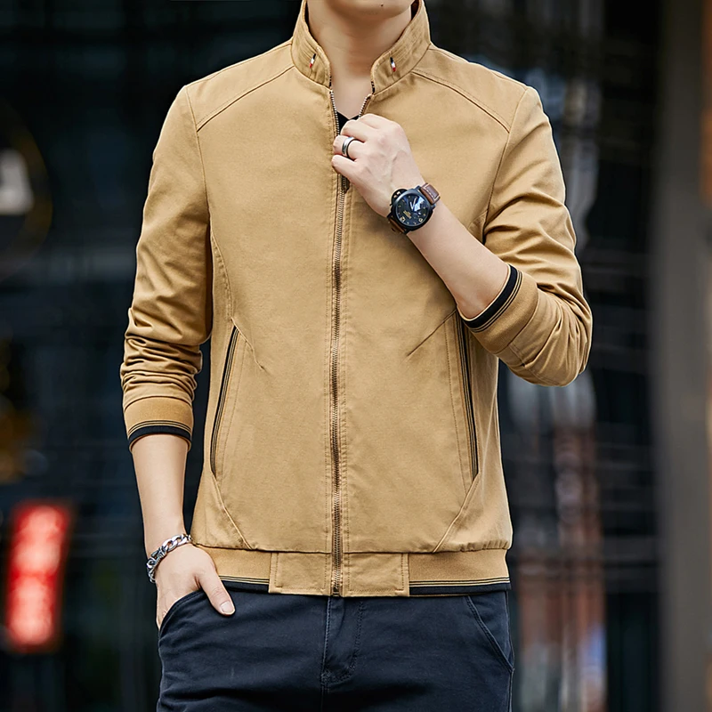 Cheap New 2019 Jacket Men Fashion Casual Loose Mens Jacket Sportswear Bomber Jacket Mens jackets men and Coats Plus Size M- 4XL