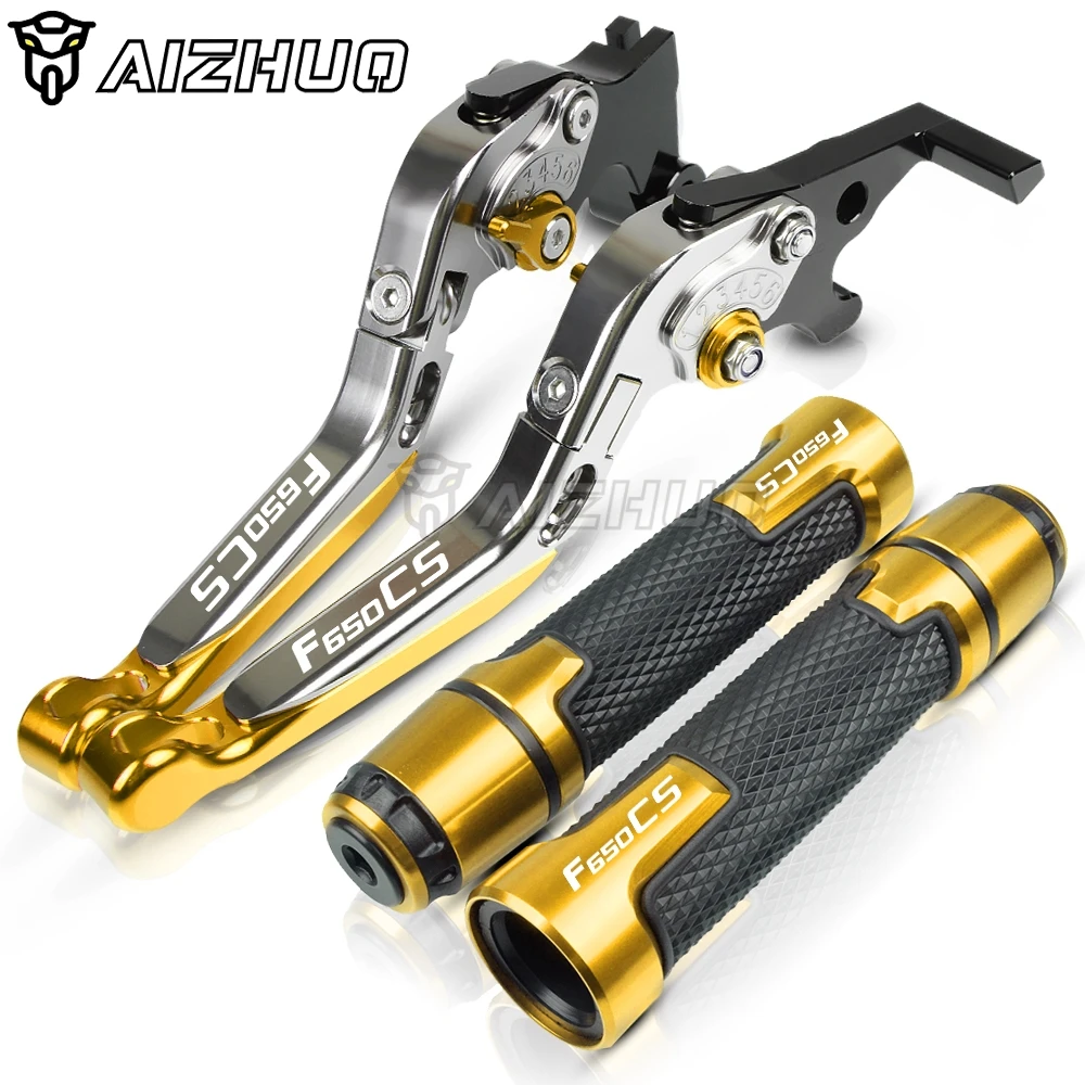 

Motorcycle Clutch Brake Levers & Grips Handle Grips End Set For BMW F650CS/dakar F 650 CS 650CS F650 CS 2000-2007 2006 2005 2004
