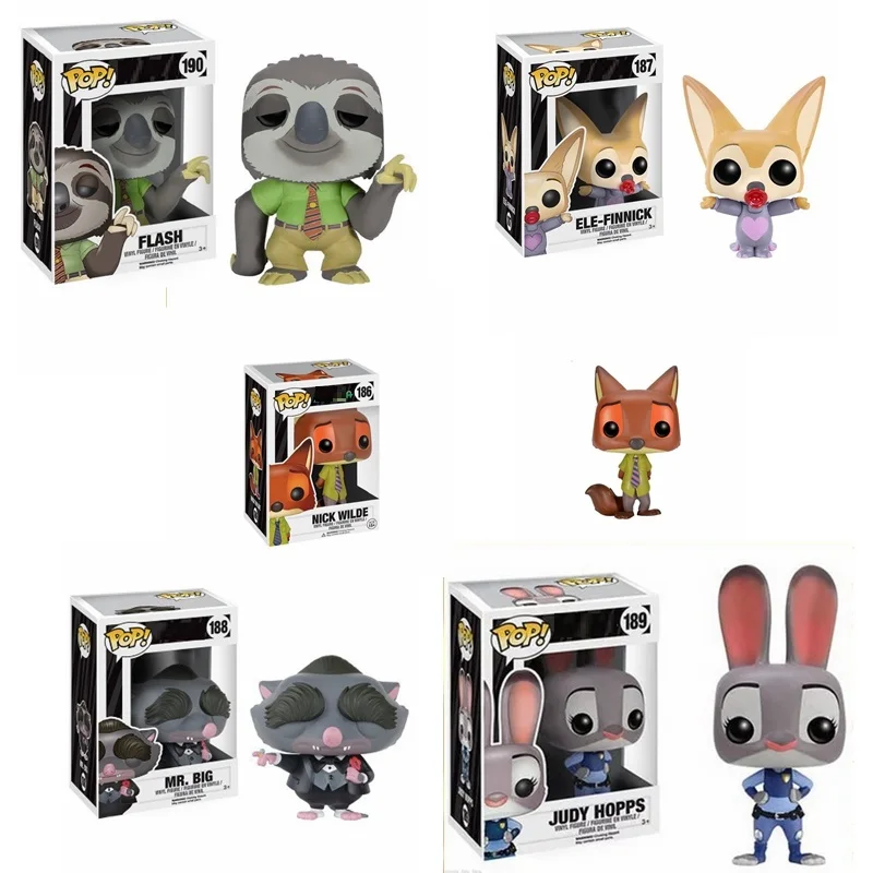 Funko POP Zootopia Ограниченная серия виниловые куклы мистер Биг Джуди хопс флэш