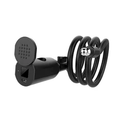 Trava de cabo inteligente desbloqueada por impressão digital c3 bt antirroubo à prova d'água e recarregável por usb para mountain bike