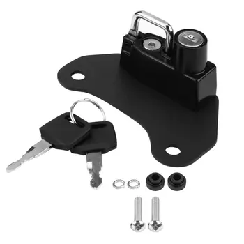 

Motorcycle Anti-theft Security Helmet Lock Alloy Black Mount Hook with 2 Keys Universal for Indian Scout / Sixty 2015-2018