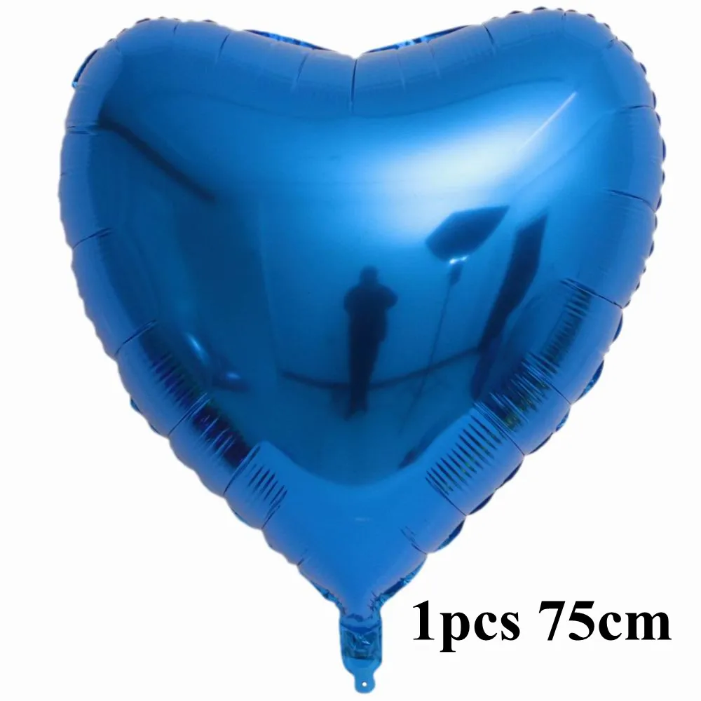 1pcs 75cm 75 см в форме сердца алюминиевые шары надувные из фольги украшения для свадебной вечеринки любовные буквы Globos День Святого Валентина Гелиевый шар - Цвет: 1pcs 75cm