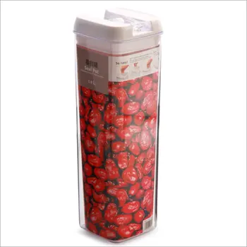 

Kitchen Storage Easy To Buckle Insect Proof Sealed Tank Square Fresh Keeping Transparent Plastic Food Storage Tank