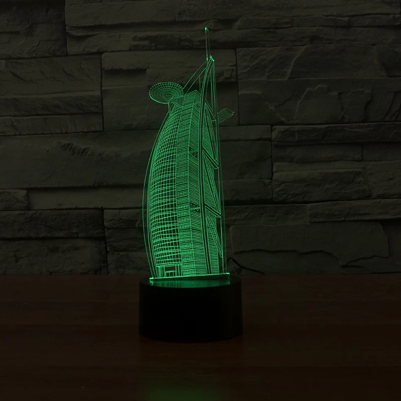Lugger модель отеля 3d лампа 7 цветов светодиодный ночник для детей сенсорный светодиодный Usb Настольный Lampara Lampe детский спальный ночник