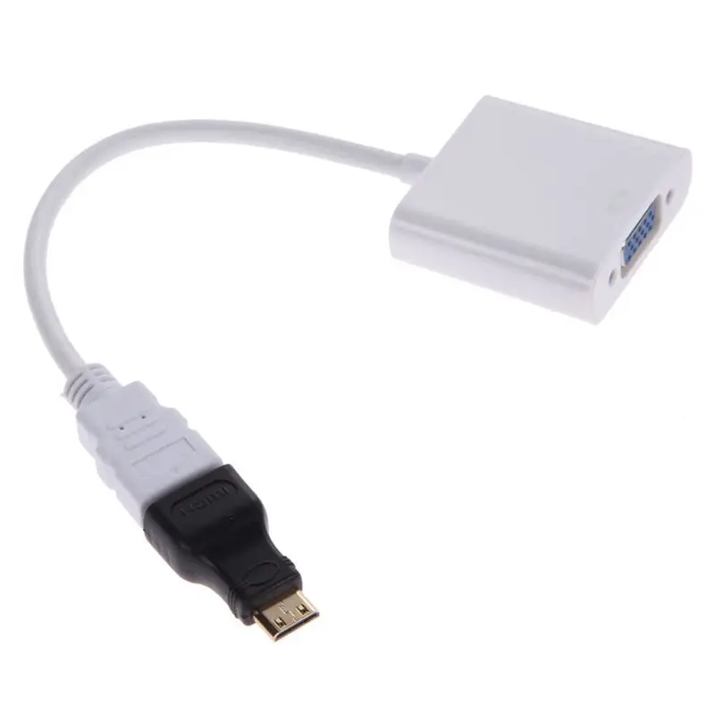 Адаптер преобразователя 1080P Micro HDMI/Mini HDMI/HDMI VGA с кабелем o Video черный и