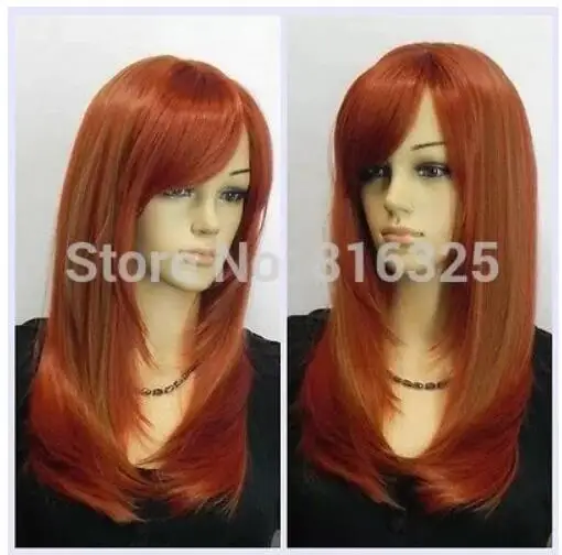 Shun88fafa3259> парик красный коричневый длинный парик прямые 656543 волос