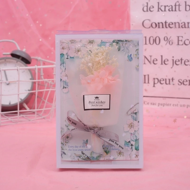 1pcs pink Свадебные пригласительные открытки Рождественский подарок трехмерный ручной работы букет из сушеных цветов День благодарения украшения инструменты - Цвет: 1pcs pink