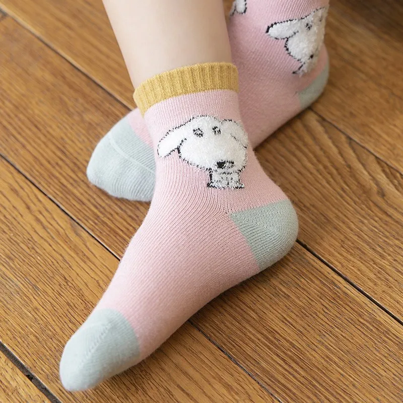5 пар/лот; носки для девочек; calcetines mujer; модные повседневные хлопковые носки с изображением собаки