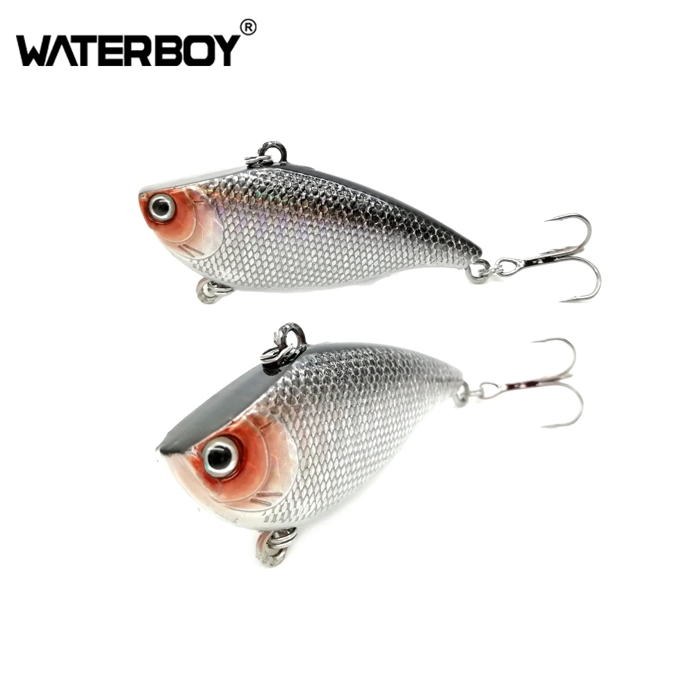 WATERBOY Winter Hard VIB Lures 5.5cm 10g Fishing Bait Treble Hooks Sinking  Crankbait Wobber Fishing Tackle