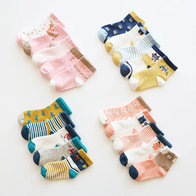 

19 Years New Style Autumn And Winter Cartoon CHILDREN'S Socks Children's Socks Combed Cotton Men And Women Child Tube Socks Baby