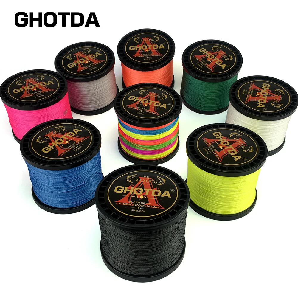 Плетеная рыболовная леска GHOTDA ПЭ 8 нитей супер-прочная 10-80LB 300 м 500 1000 | Спорт и