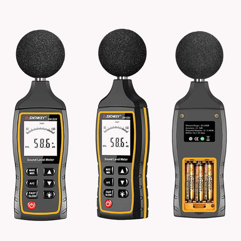 SW-524 USB цифровой измеритель уровня звука портативный измеритель шума 6 мм умный датчик ручной децибел метр для анализа данных компьютера