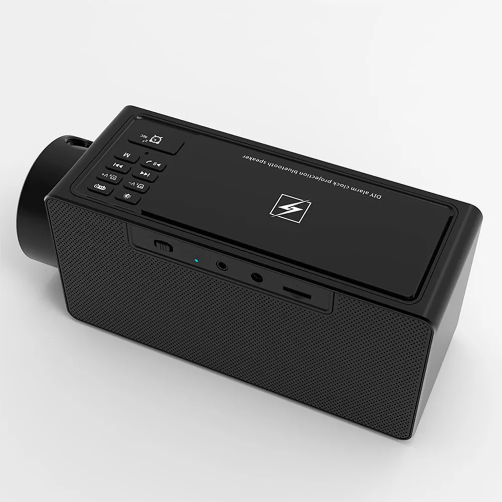 Настольное украшение Bluetooth динамик беспроводная зарядка будильник TF карта поддержка светодиодный дисплей умная проекция воспроизведение музыки