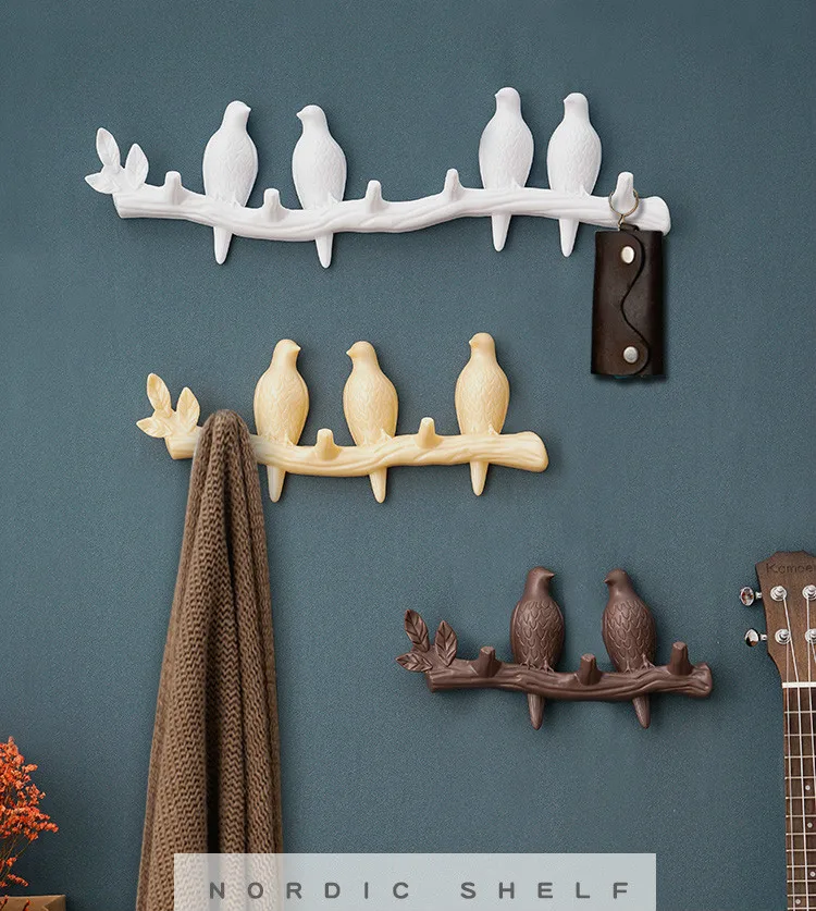 4 цвета 3D мультфильм птица Декор крюк DIY креативная настенная вешалка для пальто гостиная спальня настенный крючок для ключей рамка для дома Декор