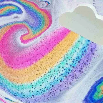 

Bubble Bath Bombs Rainbow Bath Soap Cloud Shape Bath Salt Milk Moisturizing Exfoliating Body Cleaning Skin Care Multicolor