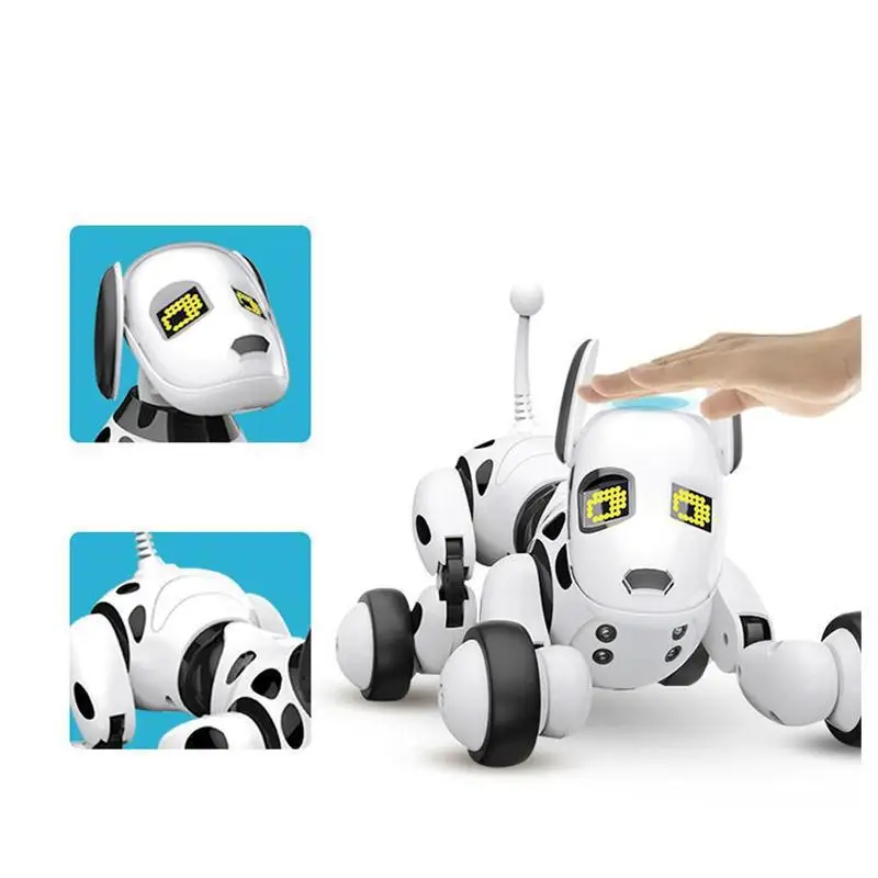 Smart Interactive Electronic Dog Pet Toy Led Wireless Remote Control RC Robot Dog Children Birthday Gift Early Education Toys