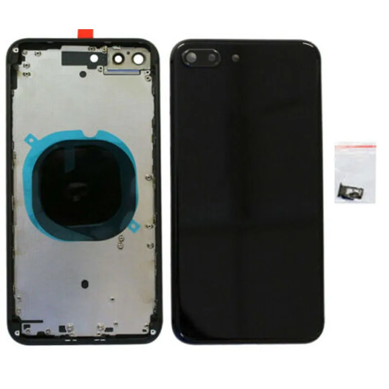 Чехол с полным корпусом для iPhone 8 Plus, задняя крышка без гибкого кабеля, задняя крышка+ sim-лоток, боковые части для ключей+ средняя рамка
