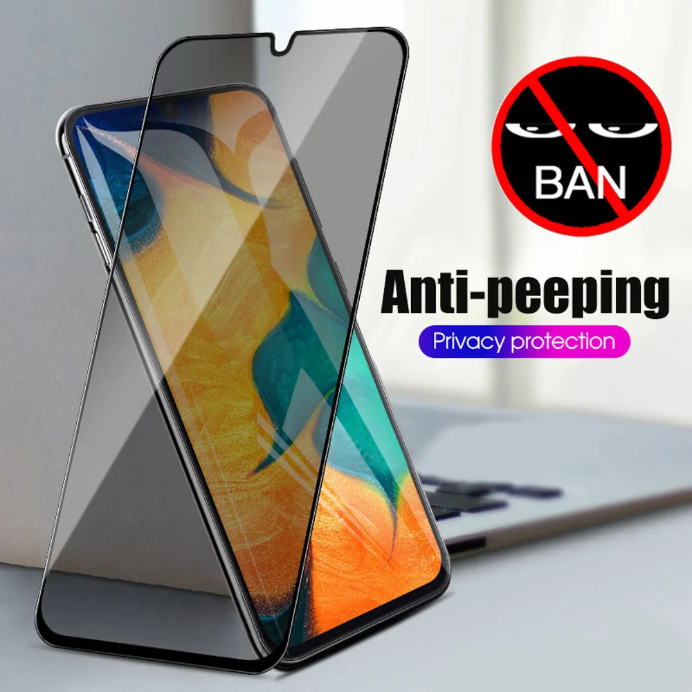 Защитное стекло 9H с антишпионским бликом для huawei Y5 Y6 Y7 Y9 Prime стекло для huawei Nova 4 Lite Honor 8A пленка