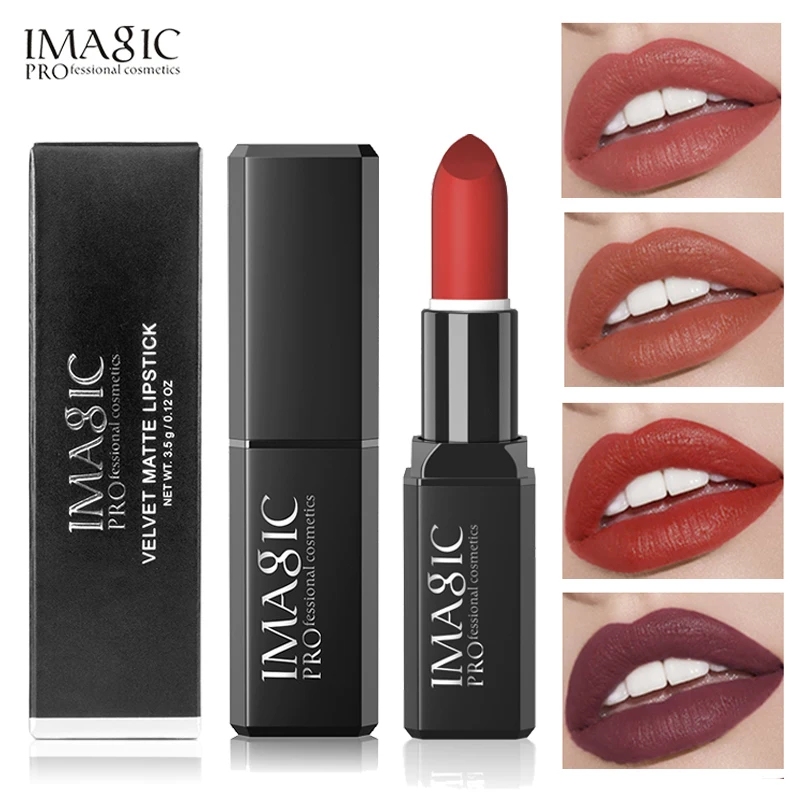 

16 Colors Matte Lipstick Waterproof Long Lasting Nude Red Lipstick Beauty Lips Batom Makeup Lip Stick Pigment Imagic Brand