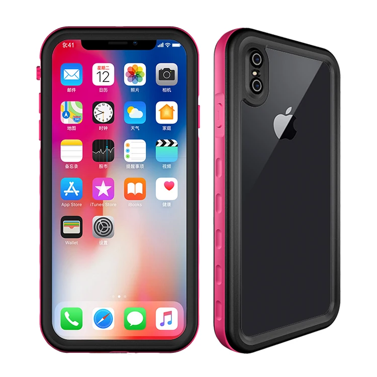 Pink Водонепроницаемый чехол для iPhone 11 X XS Max противоударный чехол для плавания и дайвинга для iPhone 7 8 открытый подводный водонепроницаемый чехол для телефона - Цвет: Pink