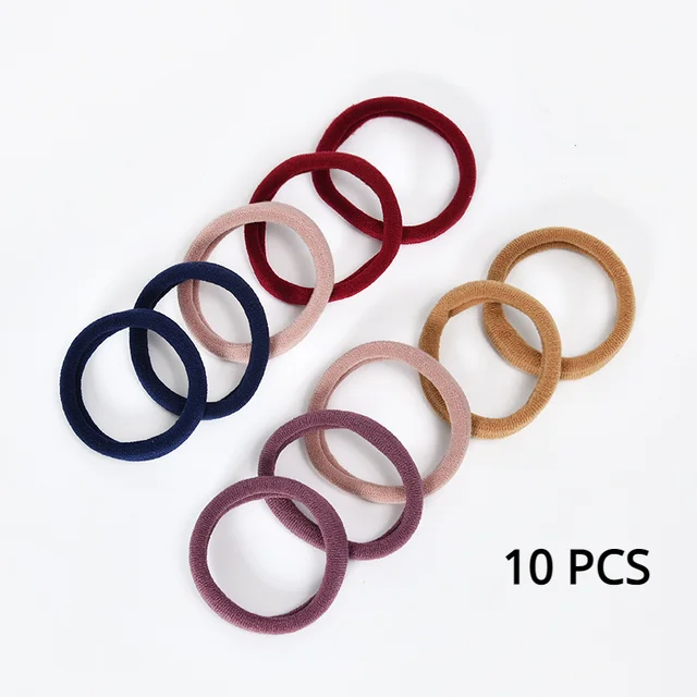 10/50/100 Pcs/Set Women Girls Colors Soft Scrunchies Elastic Hair Band Lady Lovely Solid Rubber Bands Female Hair Accessories Mix-2-10 Pcs