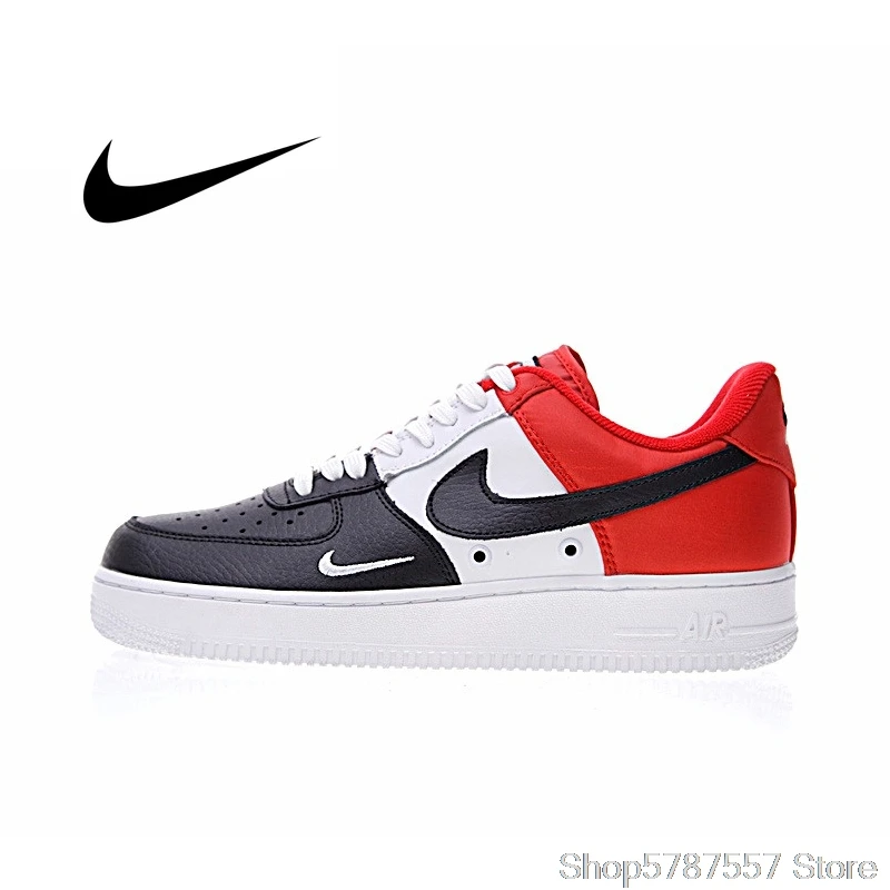 Оригинальные оригинальные мужские кроссовки Nike Air Force 1 Low Mini Swoosh для