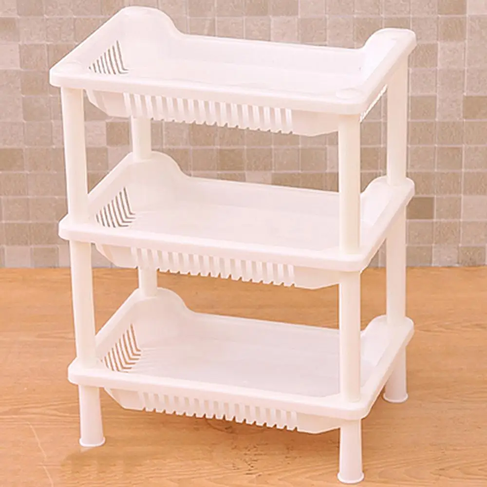 Bathroom Shelf Rack Bathroom Storage Rack Storage Rack Countertop Storage Rack 3-Layer Plastic Square Triangle Kitchen And Bathroom Storage Rack Washing And Kitchen Utensils Rack