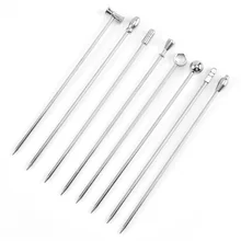 

Stainless Steel Fruit Pick Cocktail Pick Fruit Fork Silver Wine Drinks Drink Stirring Sticks