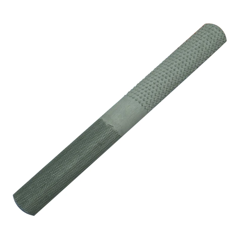 4 Way Wood Rasp File Wood Rasp File Set with Round Flat and Needle Files for Wood and Metal 8 inches Metallic Gray