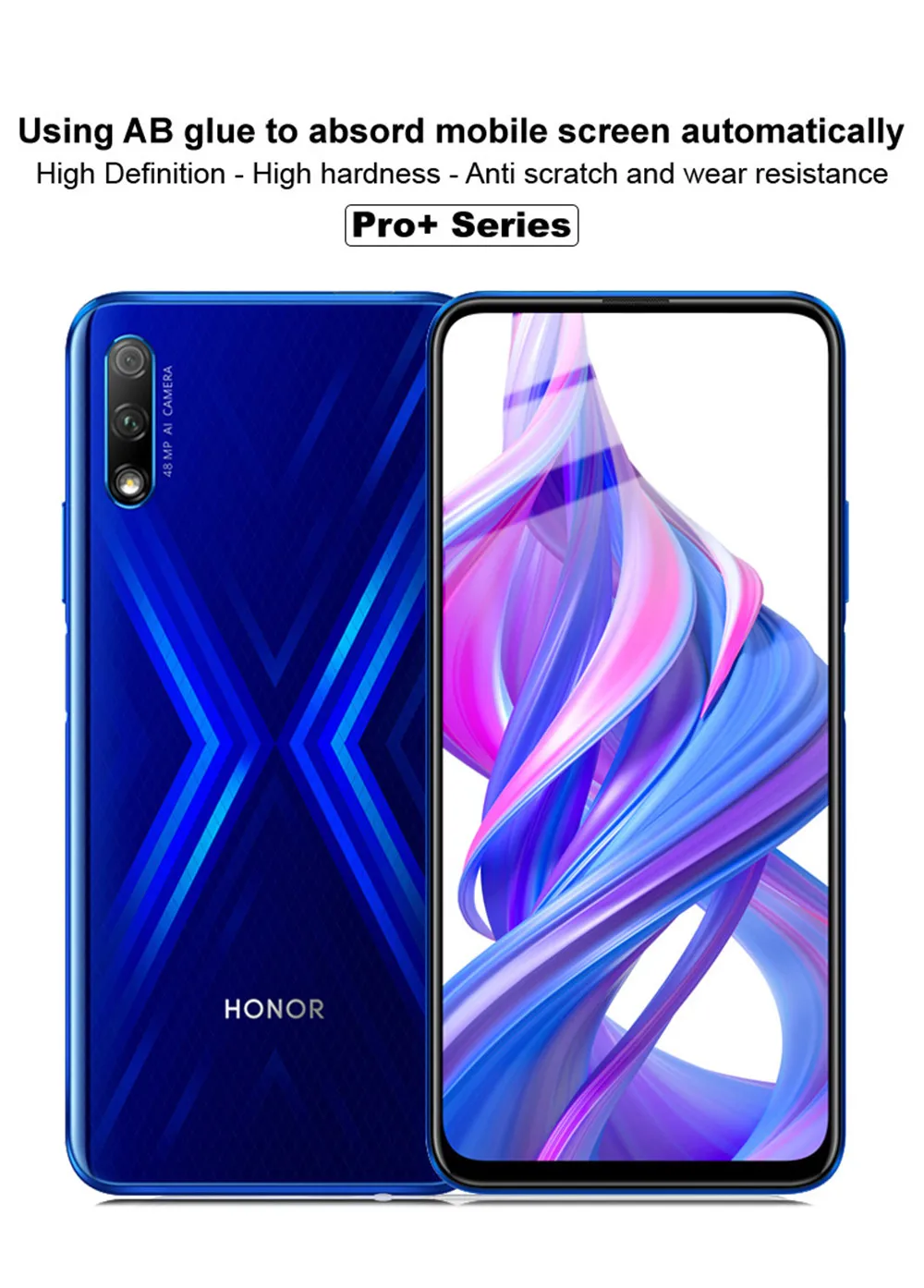 Imak Оригинальное полное Покрытие закаленное стекло на для Huawei Honor 9X Стекло на Honor 9X Pro стекло Защитная стеклянная пленка 6.59 дюйма