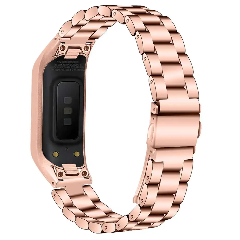 Rose gold Замена металлический браслет из нержавеющей стали для samsung Galaxy Fit-e R375 ремень роскошный ремешок для наручных часов ремешок для женщин - Цвет: Rose gold