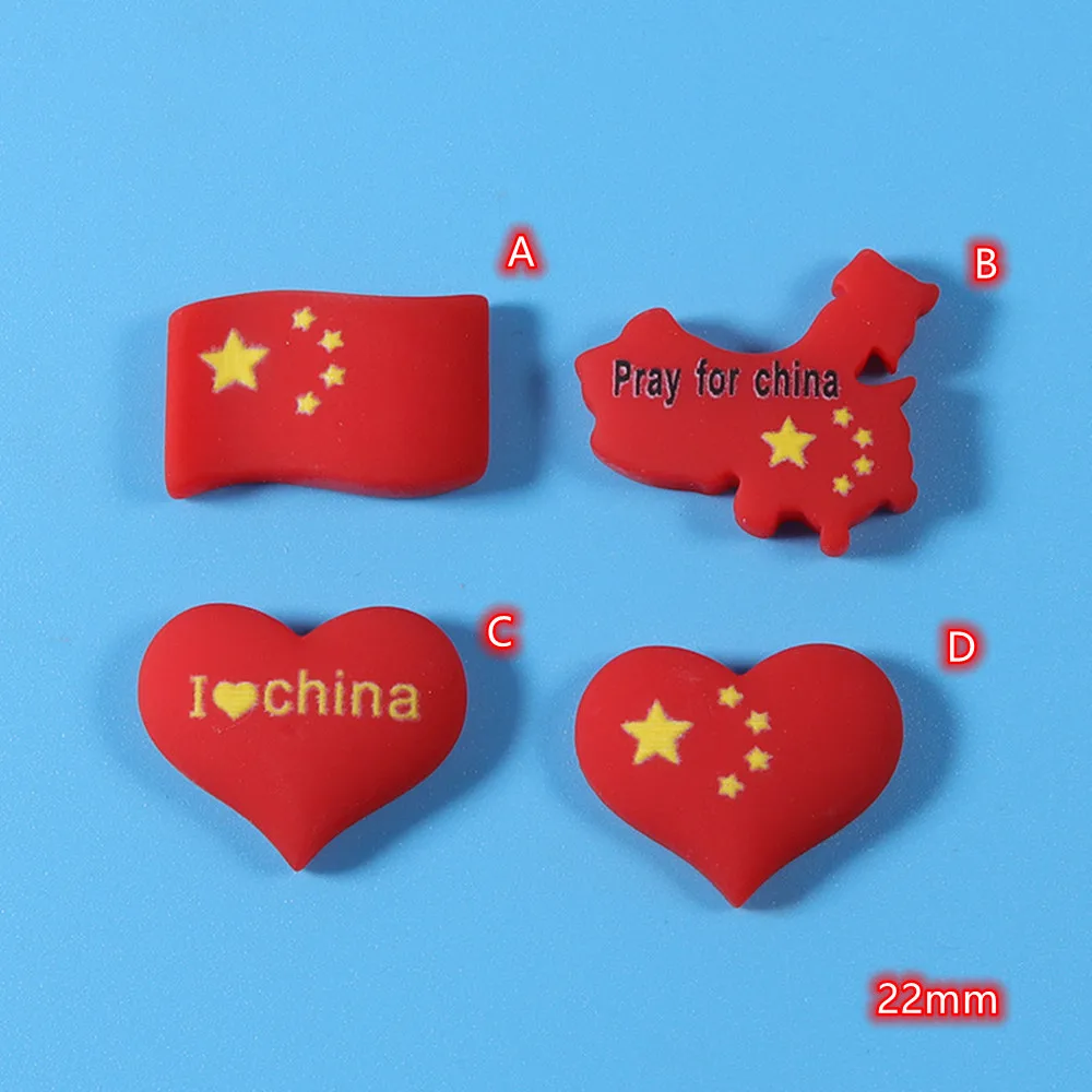 

20Pcs New Cute Resin Flat Back Cabochon Red I Love China Resins Scrapbook Kawaii DIY Embellishments Accessories Flatback Button