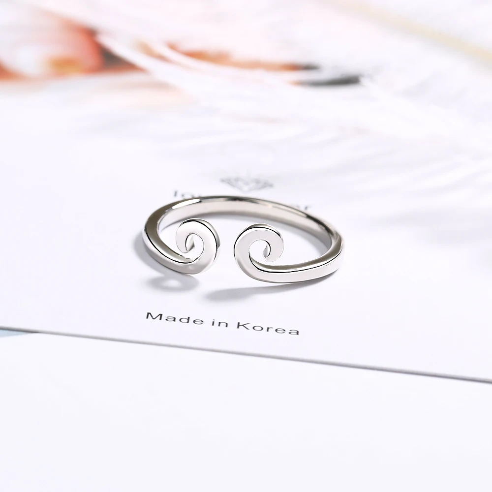 Кольца-обручи для женщин корейские модные открытые кольца на палец в стиле панк