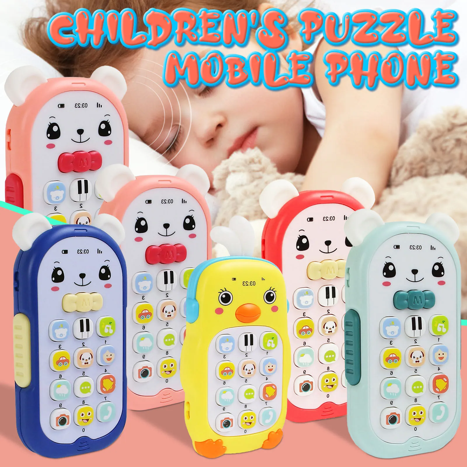 Máquina de sonido de música para bebés, juguete de teléfono móvil educativo para edades tempranas, juguetes educativos de aprendizaje