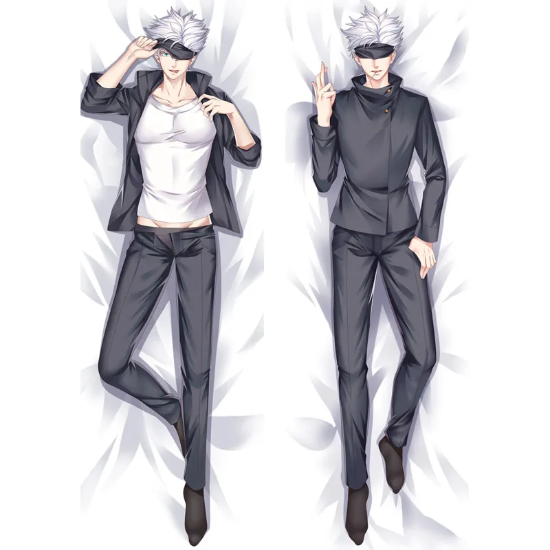 

Japan Anime Jujutsu Kaisen Dakimakura Gojo Satoru Cosplay Huggable Body Fujoshi BL Male Bed Pillow Cover DIY Custom Pillowcase