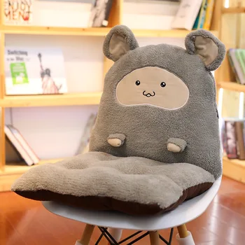 

2020 New Cartoon Cushion One Student Office Winter Plush Padded Chair Cute Cushion Office Chair Pad Office Soft Chair Cushion