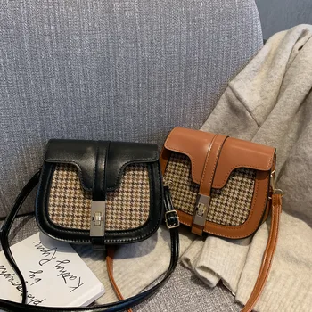 

Tonny Kizz Small Crossbody Bags For Women 2020 All-match Plaid Messenger Shoulder Bags Saddle Ladies Hand Bags Bolsa Vintage