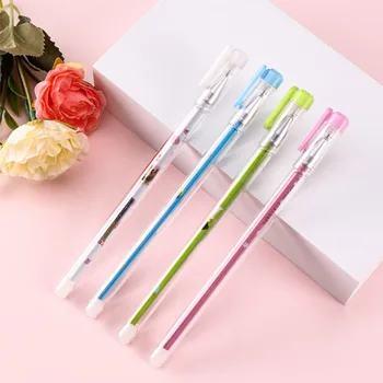 

New Cute Cartoon Erasable Pen Suit 0.5mm Blue Black Refills Washable Handle for kids School Writing Practice Office Stationery
