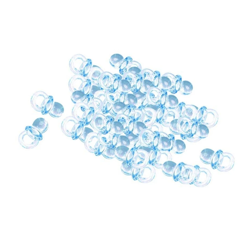 

50pcs Mini Pacifier Plastic Table Confetti for Baby Shower-Blue