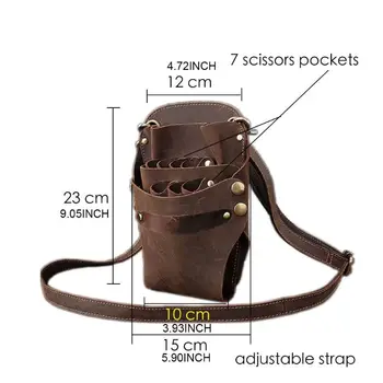 

Hair Stylist Pocket Comb Scissors Pouch Bag with Shoulder Belt Hairdressing Tool GXMC