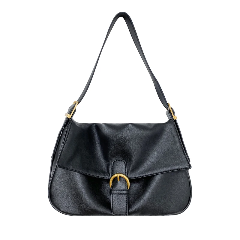 

2020 New Female Baguette Bag Casual Small Women Shoulder Bag Vintage Handbag PU Leather Soft Ladies Designer Large Capacity Bag