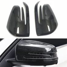 Carbon Fiber Look Side Achteruitkijkspiegel Cover Trim Voor Mercedes Benz Ml Klasse W166 Gl X166 Gls X166 Gle W166 /Gle Coupe C292